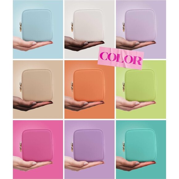 HEART Valentine Makeup Bag Travel Cosmetics Pouch and Toiletry Bag, Nylon Zipper - Picture 6 of 6